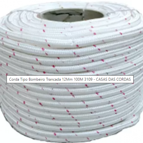 Corda Branca Tipo Bombeiro 12mm x 100/200...