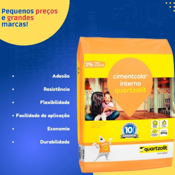 Cimentcola Interno AC1 Cinza 20KG - QUART...