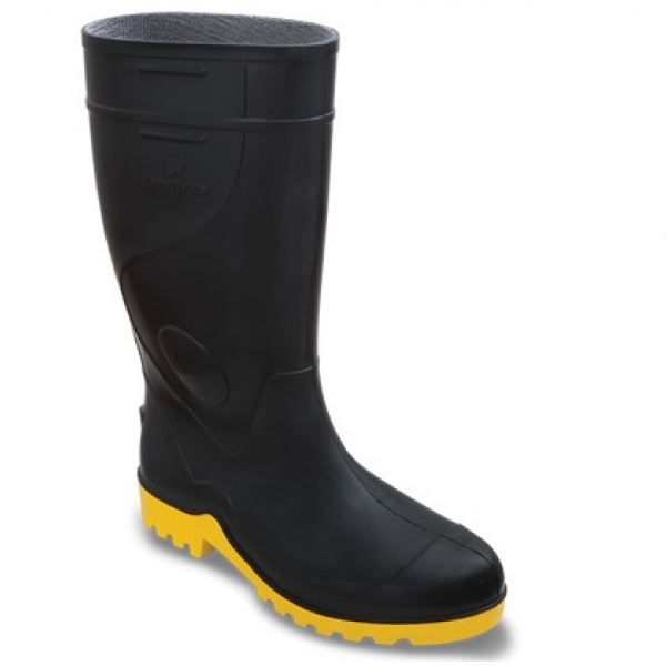 Bota De PVC Cano Longo Sem Forro Preta So...