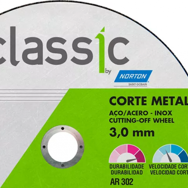 Disco Corte Ferro/Inox CLASSIC AR302 NORTON