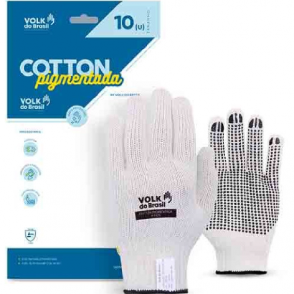 Luva Malha Natural Pigmentada - COTTON - ...