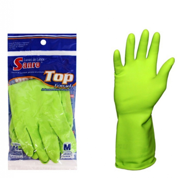 Luva Multiuso Latex Top Verde TAM: G/8 CA...