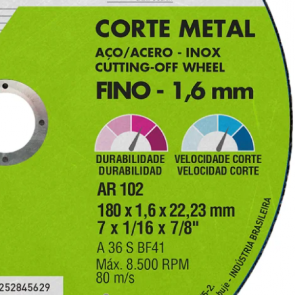 Disco Corte Ferro/Inox - Classic Fino  AR...
