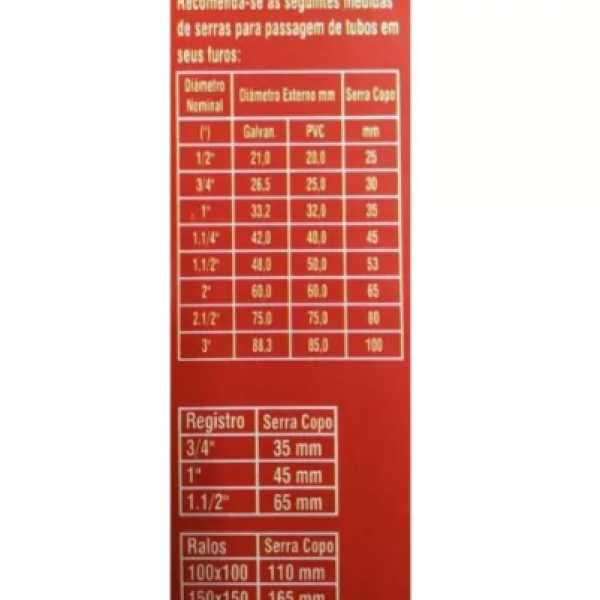 Serra Copo Diamantado com Haste e Pino - ...