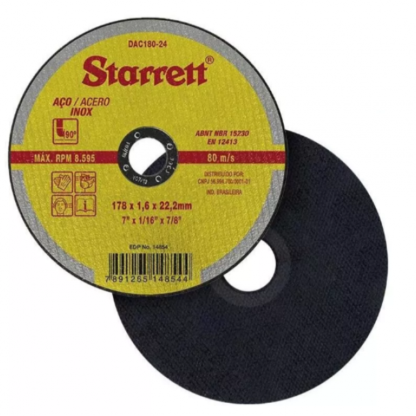 Disco Corte Ferro/Inox - 4.1/2 X 7/8 X 3/...