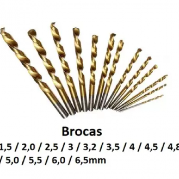 Jogo De Brocas Aço Rápido (13 Unidades) 1...