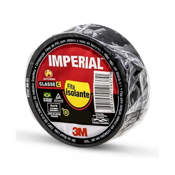 Fita Isolante Imperial 18mm x 10 Mts Pret...