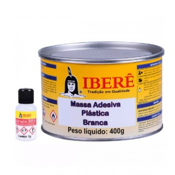 Massa Plástica Com Catalizador 400g Branc...