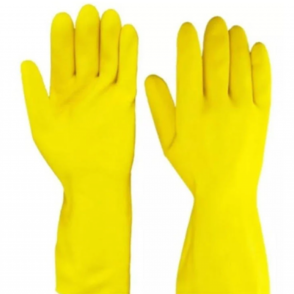 Luva Multiuso Latex Natural Cor: Amarela ...
