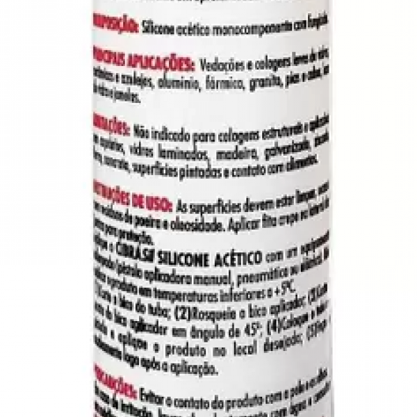 Silicone Acetico Incolor 260GR - CIBRASIL