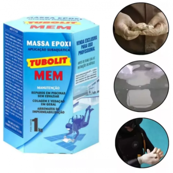 Massa Epoxi Mem 1KG Cor: Branco -TUBOLIT ...