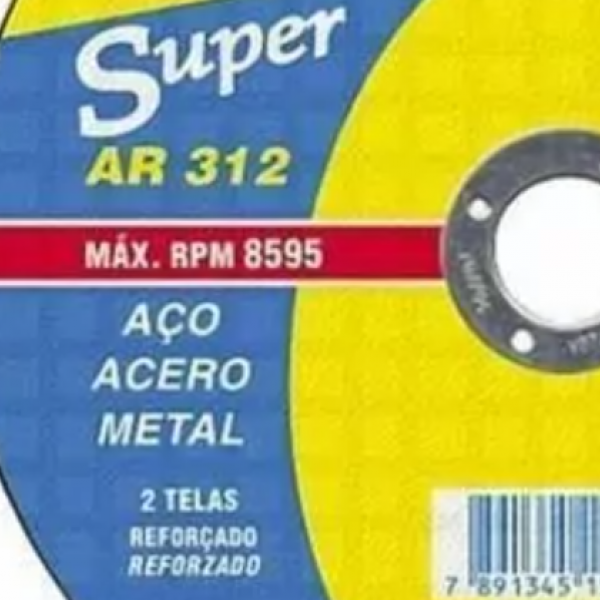 Disco Corte Ferro/Inox SUPER AR312 - REF:...