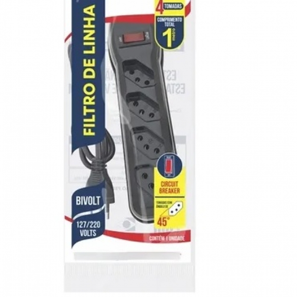 Filtro De Linha 4 Tomadas BIVOLT/10 A - P...