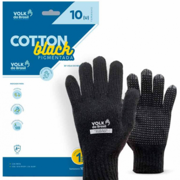 Luva Malha COTTON Pigmentada - Tamanho Ún...