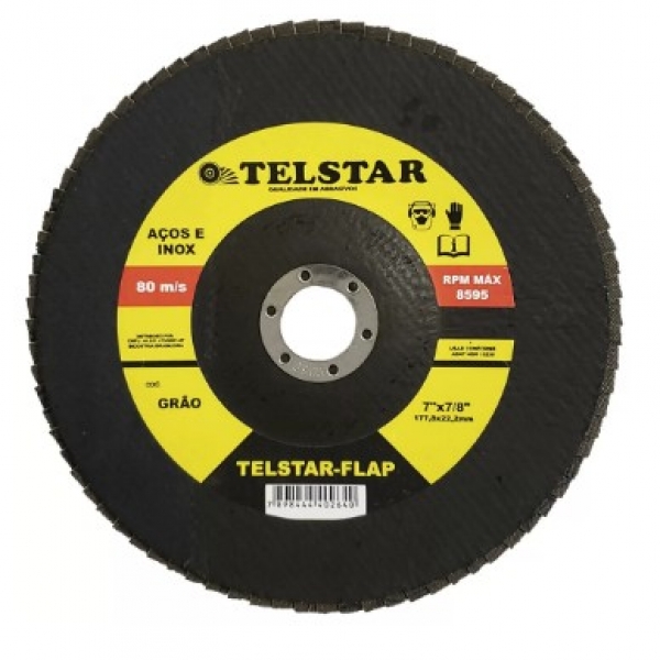 Disco Flap Grão 80 4.1/2  X  7/8 - 114,3 ...