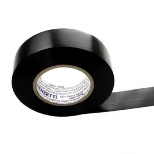 Fita Isolante 19mm x 20mts Cor: Preta REF...