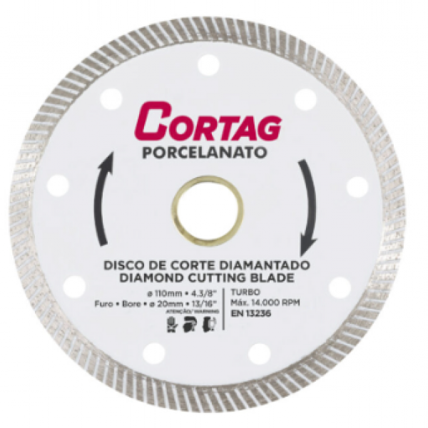 Disco Diamantado Porcelanato Turbo 4.3/8 ...