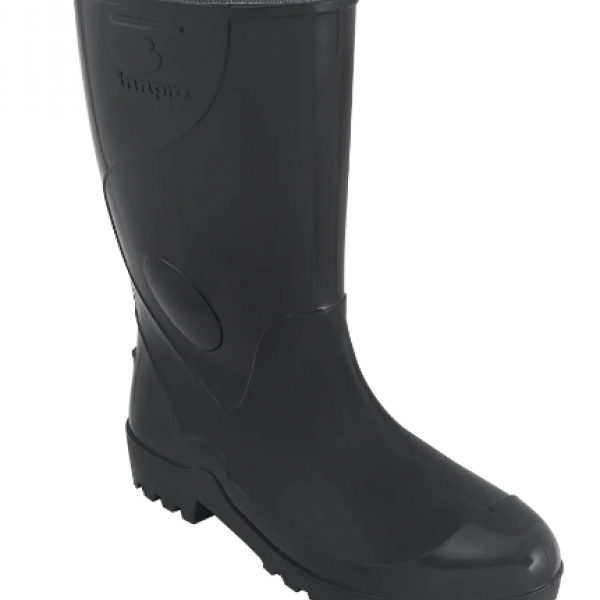 Bota de PVC Cano Médio C/ Forro Cor: Pret...