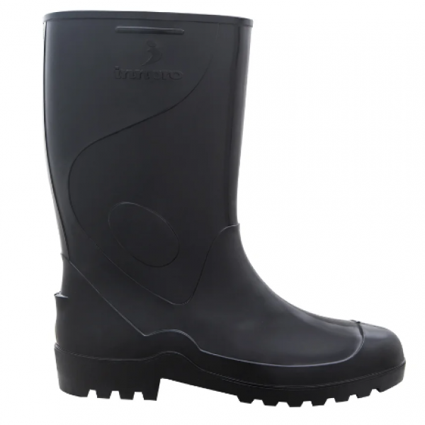 Bota de PVC Cano Médio C/ Forro Cor: Pret...