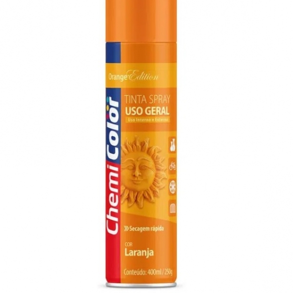 Tinta Spray Laranja Secagem Rápida 400 ML...