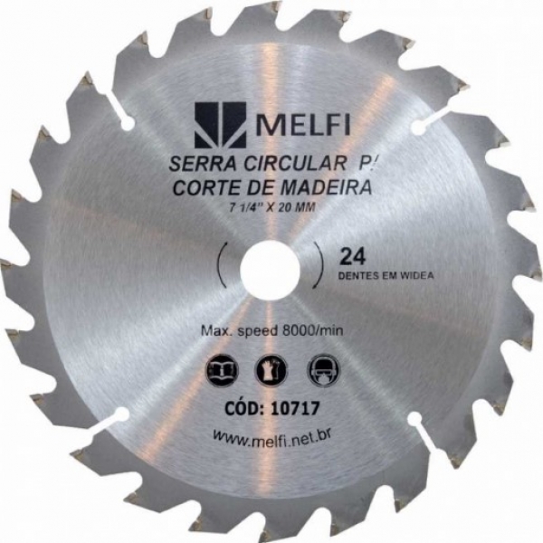Serra Circular Widea 7.1/4" 185 x 20mm 24...