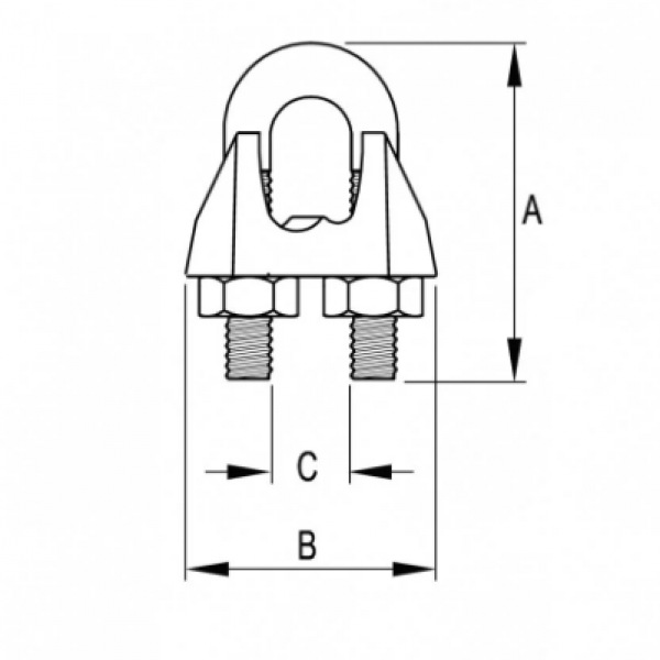 Clips Galvanizado P/ Cabo De Aço - 3/16 -...