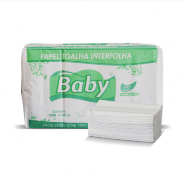 Papel Toalha Interfolha Duplo (1000 Folha...