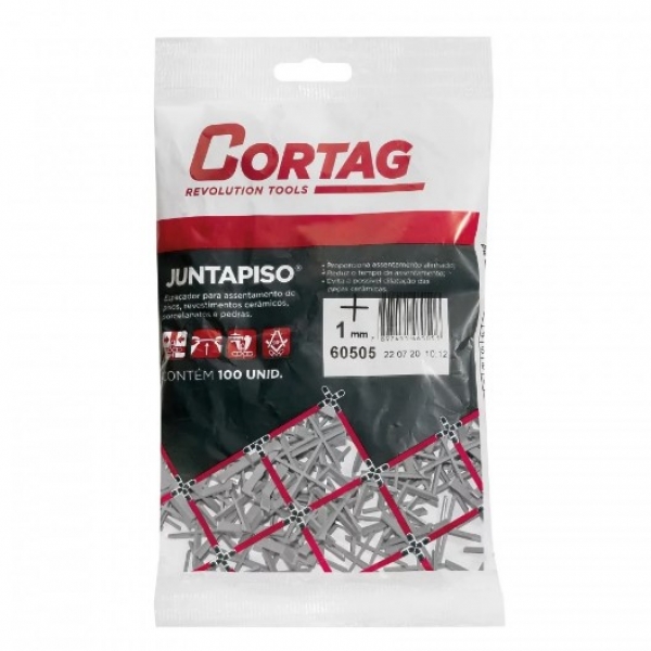 Espaçador Cruzeta (100 Unidades) - Cinza ...