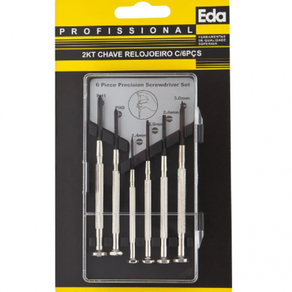 Kit De Chaves Relojoeiro Com 6 Pçs - EDA
