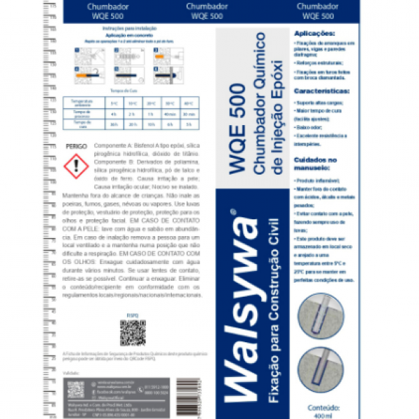 Chumbador Químico WQE 500 - 400ml - WALSYWA