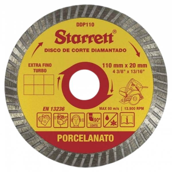 Disco Diamantado Porcelanato - 4.3/8 X 13...