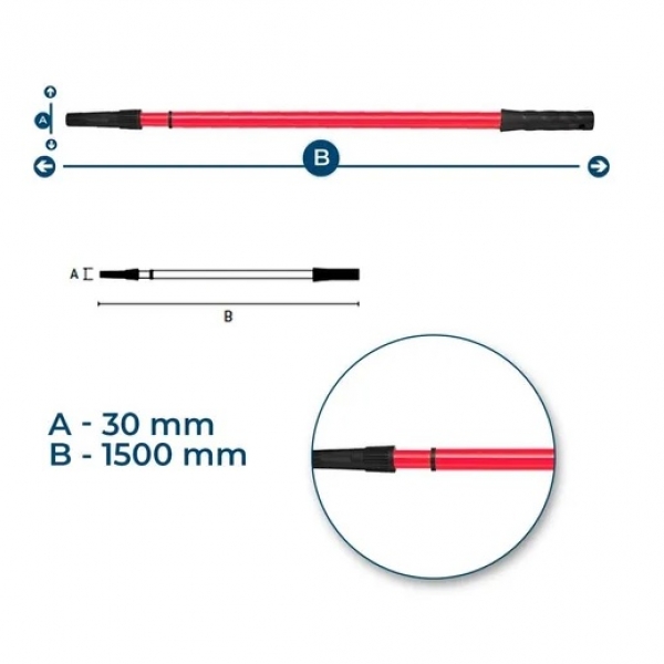Cabo Extensor Telescópico Metálico P/ Pin...
