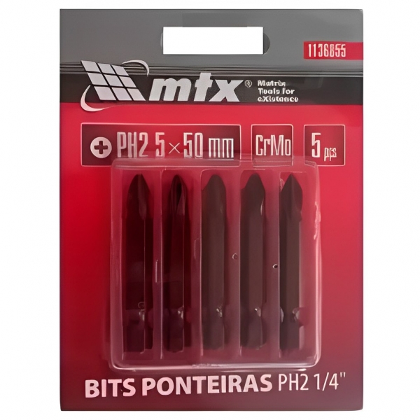 Bits PHILLIPS PH2 (5 Unidades) 1/4 - MTX