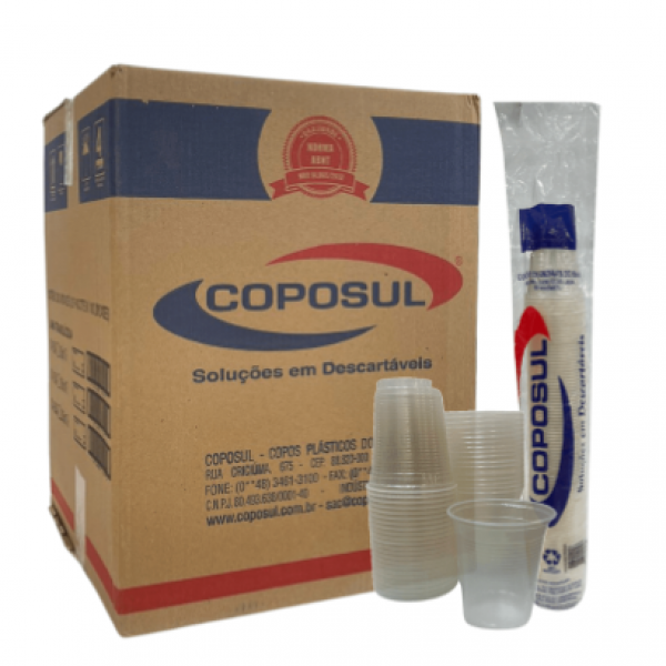 Copo Descartável (2500 UNIDADES) Transpar...