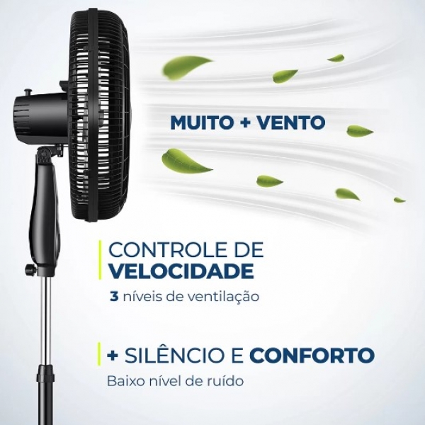 Ventilador De Coluna - 220V/ 80W - 6 Pás ...