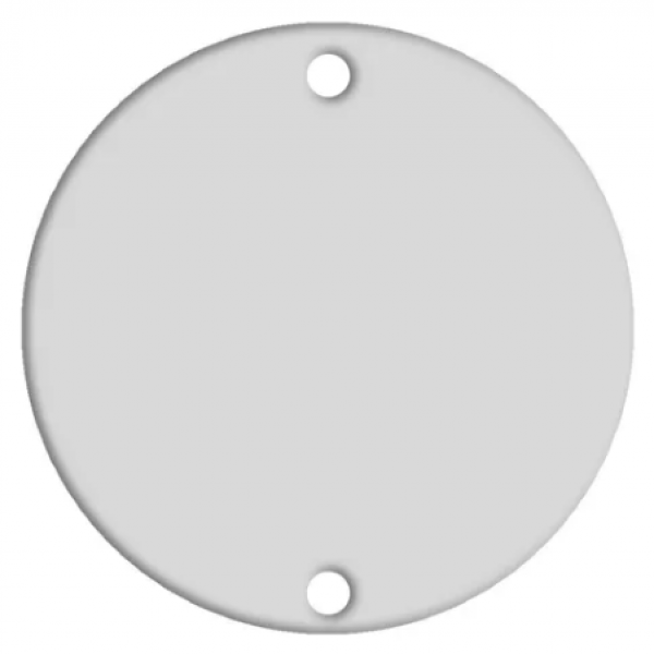 Espelho Cego Redondo S/ Furo Branco 4 x 4...