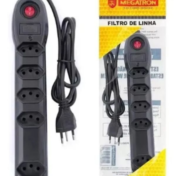 Fltro De Linhas 5 Tomadas BIVOLT/10 - Pre...