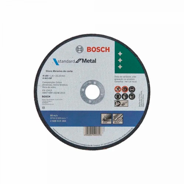 Kit 10 Disco Corte Ferro Inox Standard 18...