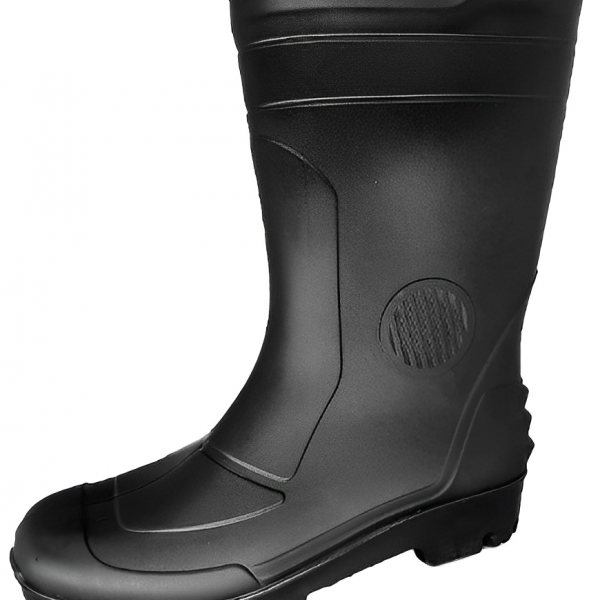 Bota de PVC Cano Alto Sem Forro Preto CA:...
