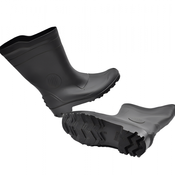 Bota de PVC Cano Alto Sem Forro Preto CA:...