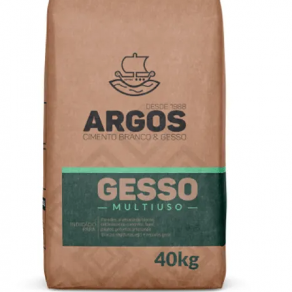 Gesso em Pó (Lento) 40KG Cor: Branco -ARGOS
