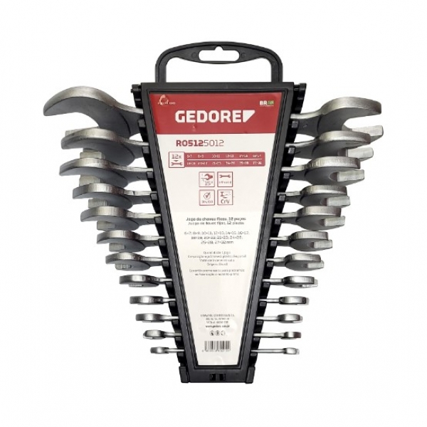 Jogo Chave Fixa 12 peças 6 x 32mm - GEDORE