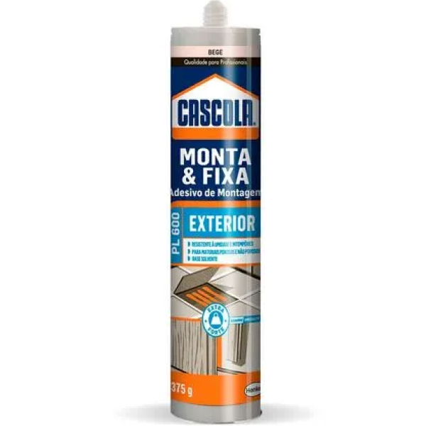 Cascola Monta Fixa Exterior PL600 BEGE 37...