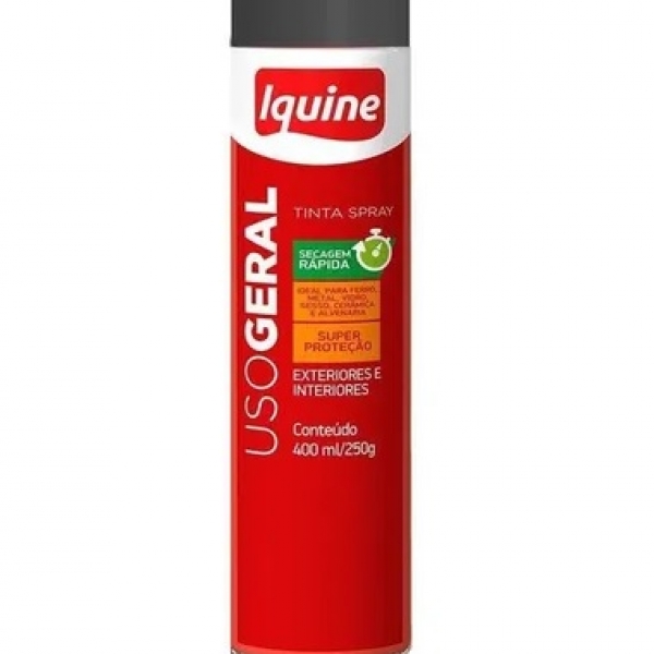 Tinta Spray PRETO Fosco Uso Geral 400 ML ...
