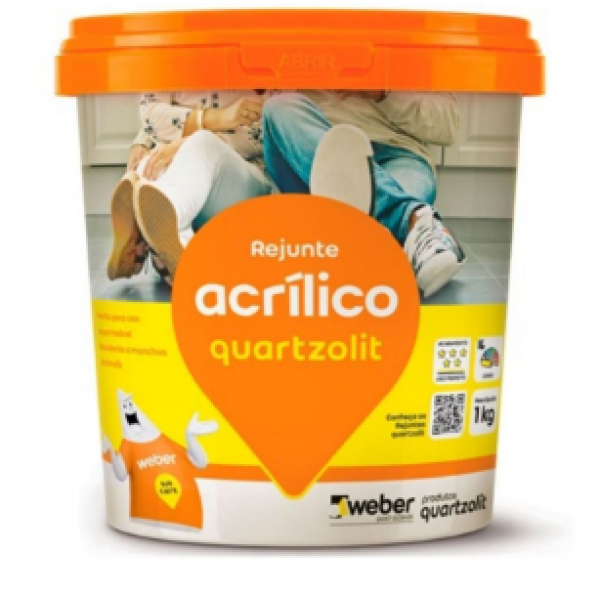 Rejunte Acrílico 1kg Cor: Cinza Platina -...