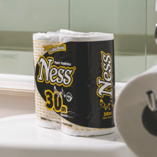 Papel Higiênico Folha Dupla Ness com 4 ro...