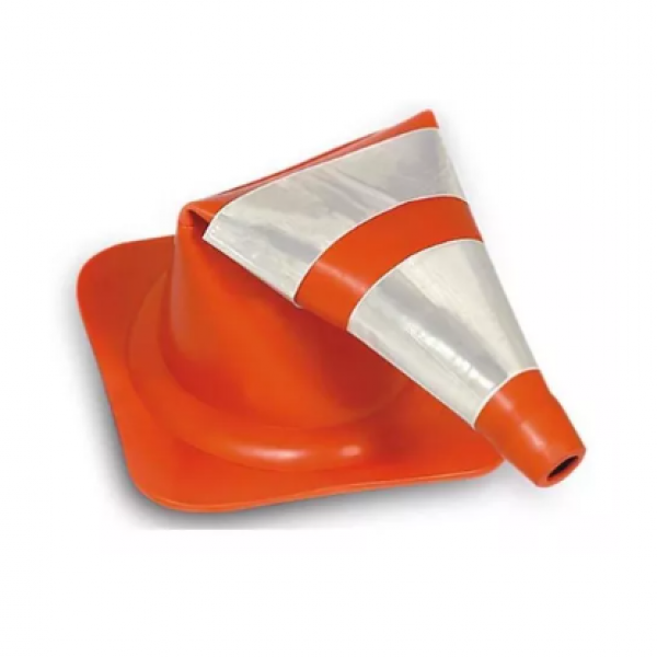 Cone P/ Sinalização Flexivel C/ Faixa Ref...