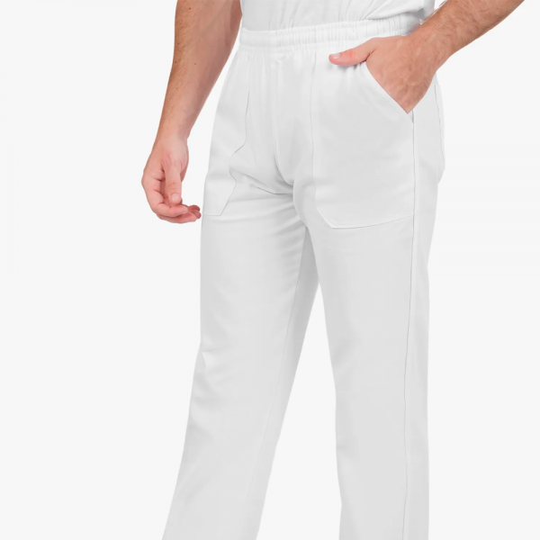 Calça Brim Profissional Leve Elástico Tot...