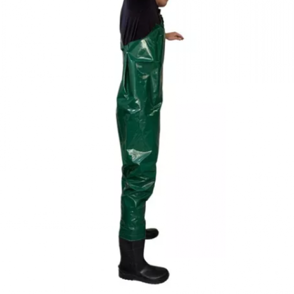 Calça Emborrachada PVC C/ Bota Cor: Verde...