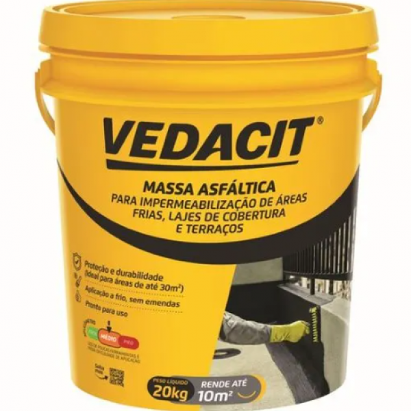 Asfalto Frio Preto 20Kg -VEDACIT